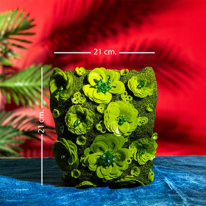 Handcrafted Glass and Acrylic handbag – Elegant Bridal Bag with Snap Closure for Weddings