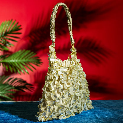 Handmade Sequin Bag – Modern Party Clutch for Mobile, Lipstick, and Evening Essentials