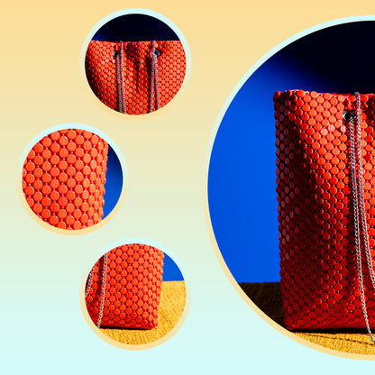 Handcrafted Embroidered Mini Shopper Bag – Raffia Design, Lightweight Shoulder Bag for Daily and Travel Use