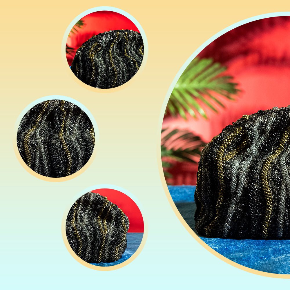 Handmade Beaded Sling Bag with Metal Strap – Chic Party Shoulder Bag for Phone and Essentials