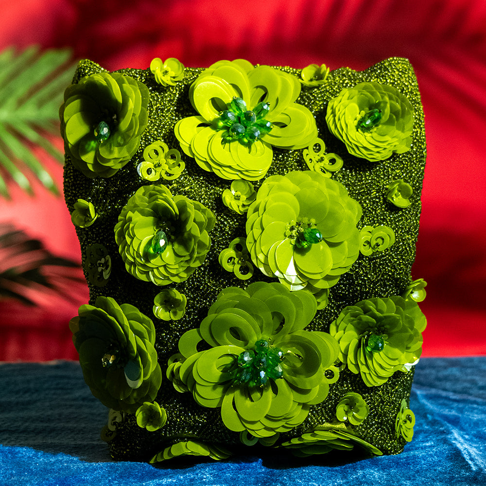 Handcrafted Glass and Acrylic handbag – Elegant Bridal Bag with Snap Closure for Weddings