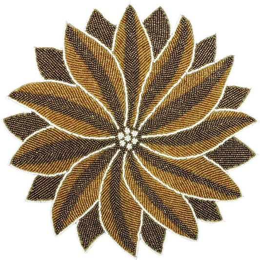 Beaded work placemat star shape