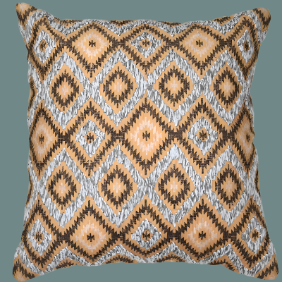 Cotton printed embroidery cushion