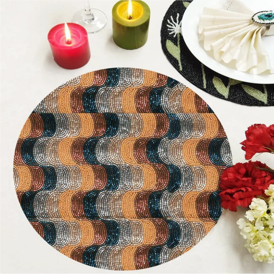 Beaded Table Placemat round shape